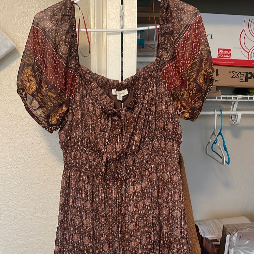 Beautiful brown tiered dress
